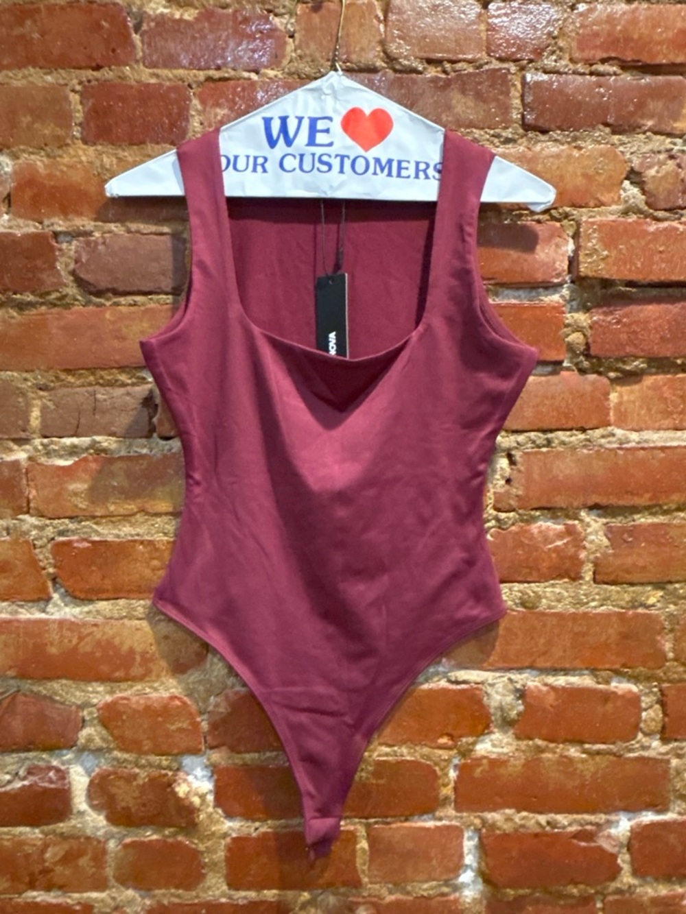 Fashion Nova Mauve/Pink Scoop Neck Bodysuit